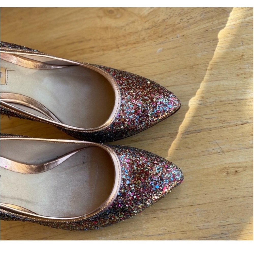 Schutz Delila Women’s Size 6 Multicolor Glitter Sparkle Pointed Toe Heels Pumps - Picture 10 of 12